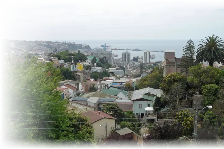 Puerto y cerros de Valparaíso